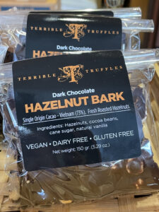 Terrible Truffles Dark Chocolate Hazelnut Bark